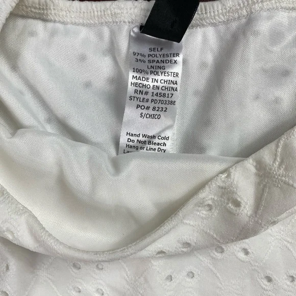 {Windsor} Eyelet Puff Sleeves Mini Dress - Picture 4 of 7